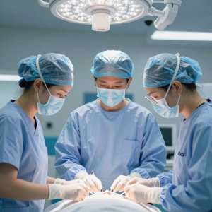 Medical professionals working