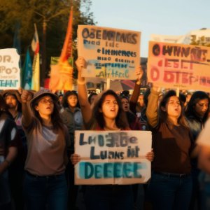 Political protest and debate